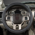 GIANT PANDA Car Steering Wheel Cover for RAM 1500 2500 3500, Compatible with Dodge RAM 15.5-16 inches - Black+Gray Line...