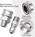 2 Sets 3/8 Inch NPT Stainless Steel Pressure Washer Quick Connect Plug Coupler Kit, Male and Female Fittings with Internal and External Threads...