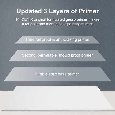 PHOENIX Painting Canvas Panels 11x14 Inch, 12 Value Pack - 8 Oz Triple Primed 100% Cotton Acid Free Canvas Boards for Painting, White Blank Flat C...