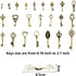 46 PCS Vintage Skeleton Keys Charms Flying Keys With 50 Pairs Dragonfly Wings and 52 Yards Fishing Line For Jewelry Making DIY Craft...