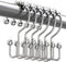 Titanker Shower Curtain Hooks Rings, Rust-Resistant Metal Double Glide Shower Hooks for Bathroom Shower Rods Curtains, Set of 12 Hooks - Chrome...