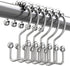 Titanker Shower Curtain Hooks Rings, Rust-Resistant Metal Double Glide Shower Hooks for Bathroom Shower Rods Curtains, Set of 12 Hooks - Chrome...