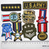Mo Sheng Accessory 20pcs DIY Medal Epaulet Soldier Badges Patches Embroidery Mix Patterns Iron On/Sew On Applique for Clothes Backpacks T-Shirt Je...