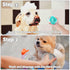 ELEGX Pet Grooming Bath Massage Brush with Soap and Shampoo Dispenser Soft Silicone Bristle for Long Short Haired Dogs Cats Shower (Grey+Blue+Mass...