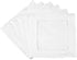 CleverDelights 6" White Cotton Hemstitch Cocktail Napkins - 12 Pack - 100% Cotton...