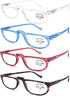 AQWANO 4 Pairs Half Moon Reading Glasses Blue Light Blocking, Computer Readers for Women Men Anti Glare Filter UV Ray Filter Full Frame Eyeglasses...