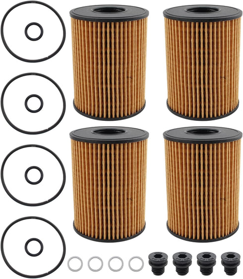 26350-2S000 Oil Filter with Seals Compatible with Hyundai Santa Cruz 2.5L 2020-2022 Compatible with Kia Sorento 2.5L Engine 2021-2022 Pack of 4...