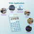Basic Calculator, Desktop Cute Pocket Size Mini Calculators for School, Office, Home (Light Blue)...