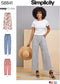 Simplicity Pattern S8841 Misses' Wide or Slim Leg Pull-on Pants, H5 (6-8-10-12-14)...