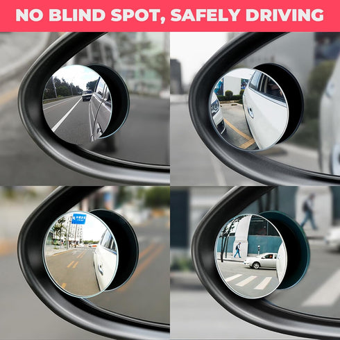 2pcs Round Blind Spot Mirror for Car, Car Blind Spot Frameless Convex HD Glass BlindSpot Mirrors Side Mirror, Rear View Mirror with Wide Angle Adj...