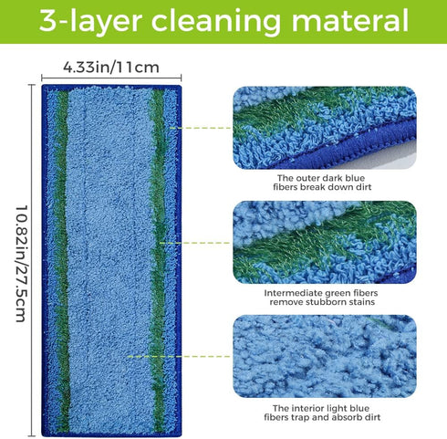 Mop Pad Accessories for iRobot Braava Jet m6 Series Ultimate Robot Mop,Upgrade M6 Wet mop mat Washable and Reusable Robot Wet Mopping Pad Replacem...