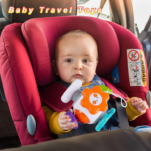 Montessori Sensory Toys for Toddlers, Toddlers Toys for Car Travel, Travel Activities Busy Board Cube for Baby Boys Girls One Year Old 18 Months, ...
