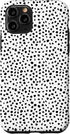 iPhone 11 Pro Popular Dalmatian Pattern, White w Brush Stroke Black Spots Case...