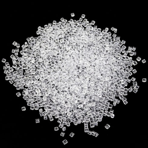 yueton 100g 3mm Miniature Dollhouse Clear Plastic Ice Cubes, Doll House Ice Cubes, Fake Ice Cubes, Dollhouse Beer Drinks Accessories, Dollhouse Cu...