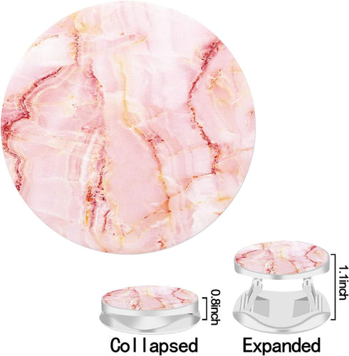 Multi-Function Cell Phone Stand,Rose Gold Pink White Marble Expanding Stand Grip for Smartphones and Tablets (4 Pack)...