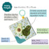 Mary Meyer Crinkle Teether Toy with Baby Paper and Squeaker, 6 x 6-Inches, Yummy Avocado (44141)...