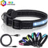 Light Up Dog Collars,Safety LED Dog Collars USB Rechargeable 7 Changing Colors Glow in The Dark Dog Walking Light,Neon Adjustable Safety Buckle Li...