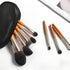 Unaone 9 Piece Makeup Brushes Set, Professional Travel Small Makeup Brushes with PU Makeup Brush Bag, Portable Cosmetics Brushes for Eyeshadow, Po...