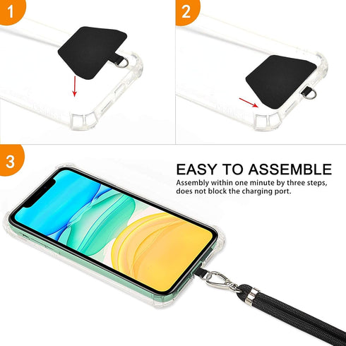 takyu Phone Lanyard, Universal Cell Phone Lanyard with Adjustable Nylon Neck Strap, Phone Tether Safety Strap Compatible with Most Smartphones wit...