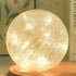 Crackle Globe LED Lamp Battery Operated, Lighted Glass Orb for Festival Christmas Decoration, Gold Mercury Glass Ball Light for Living Room Indoor...