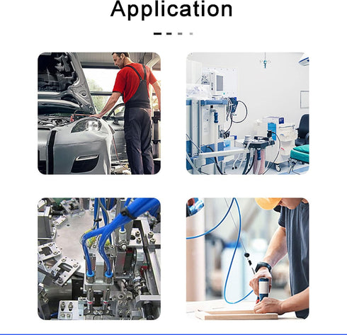 WAFJAMF Straight Push to Connect Fitting,12mm Tube OD Quick Release Pneumatic Connectors, Air Line Hose Pipe Fittings Kit Connector PU-12(10 Pcs)...