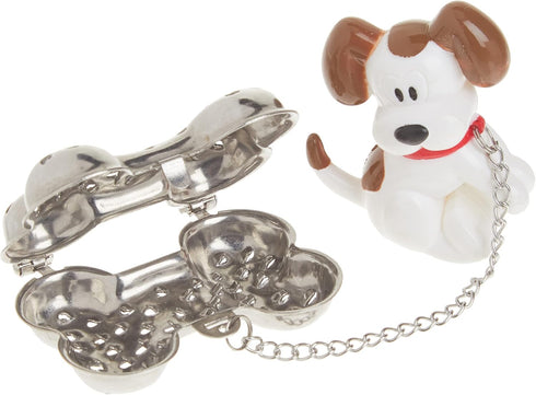 Joie Woof Tea Ball Infuser, Steep and Strain Loose Leaf Tea, Securely Sits on Side of Mug, Cute Dog Design, Stainless Steel, BPA-Free...