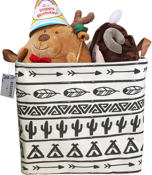 Storage Basket Fabric Organizer Bin for Toys, Books, Clothes, Pets,Perfect for Bedroom/Office/Nursery/Shelves (Black)...