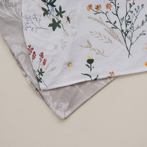 Pobibaby - 2 Pack Premium Bassinet Sheets for Standard Bassinets - Ultra-Soft Jersey Knit, Stylish Floral Pattern, Safe and Snug for Baby (Wildflo...