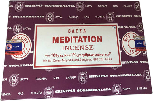 Satya Sai Baba Nag Champa- Bastoncini di incenso da meditazione confezione da 12 (15 grammi)...