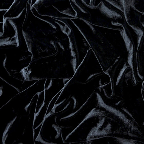 Mirco Velvet Fabric for Costumes and Crafting 61 Inches Width by The Yard Entelare(Black 1Yard)...