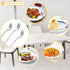 12 Pieces Spoons and Forks Set,Food Grade Stainless Steel Flatware Cutlery Set,6 Forks(6.8 inch) and 6 Spoons(6.6inch) Silverware Set for Home,Kit...