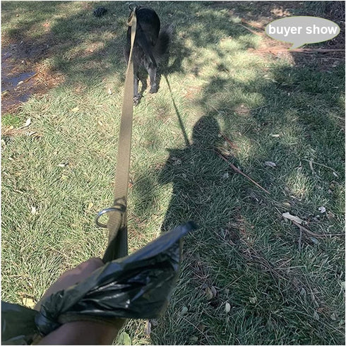 8ft Double Handle Traffic Dog Leash, Heavy Duty Tactical Dog Leash, Thick Nylon Dog Training Leash with 2 Traffic Control Handle for Medium Large ...