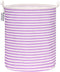 Sea Team 19.7 Inches Large Sized Waterproof Coating Ramie Cotton Fabric Folding Laundry Hamper Bucket Cylindric Burlap Canvas Storage Basket (19.7...