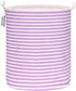 Sea Team 19.7 Inches Large Sized Waterproof Coating Ramie Cotton Fabric Folding Laundry Hamper Bucket Cylindric Burlap Canvas Storage Basket (19.7...