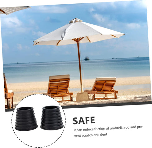 2 Pcs Rubber Umbrella Ring Patio Table Umbrella Poles Smaller Umbrella Pole Patio Parasol Hole Ring Plug Umbrella Base Patio Umbrella Hole Ring Um...