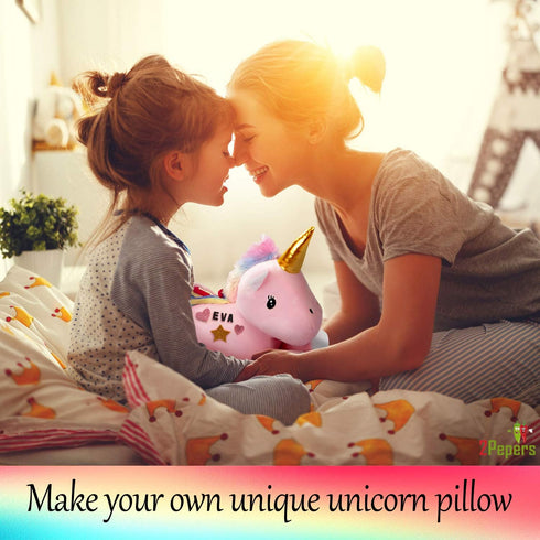 Make Your Own Unicorn Pillow Kit Arts and Crafts for Girls (No Sewing Needed), DIY Stuffed Craft kit for Kids, Unicorn Gifts for Girls...