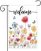 Avezano Welcome Wildflower Garden Flag Spring and Summer Floral Yard Flag for Outside Farmhouse Garden Decor Seasonal Welcome Sign Porch Decoratio...