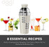OGGI Dial A Drink Cocktail Shaker-23oz Stainless Steel Shaker, 8 Recipes, Stainless Steel Lid has Built In Strainer, Ideal Cocktail Mixer, Martini...