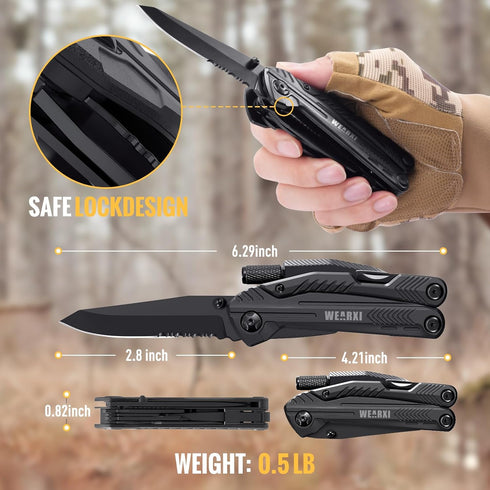 WEARXI Stocking Stuffers for Men Adults, Multitool Pocket Knife Gifts for Men, Mens Gifts for Christmas, Birthday Gifts for Dad, White Elephant Gi...