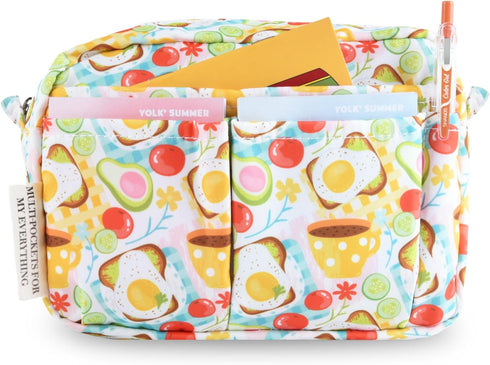qianshan Multi-functional Craft Organizer Bag, Waterproof Travel Pouch Zippered Case, Small Journal Supplies Storage Case for Notebooks, Stationer...
