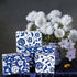Bolsome 12 Sheets Blue Floral Wrapping Paper Blue White Flowers Patterned Gift Wrap Paper Chinoiserie Art Paper for Bridal Shower Wedding Spring T...