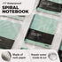 Stone Paper Waterproof Spiral Notebook, 7.20”x10.11”, 50 sheets, Durable Notebook, Eco-Friendly Mineral Stone Paper Notebook, Waterproof Notepad, ...