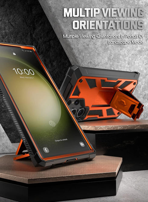 Poetic Spartan Case for Samsung Galaxy S23 Ultra 5G 6.8 inch, Built-in Screen Protector Work with Fingerprint ID, Full Body Rugged Shockproof Prot...