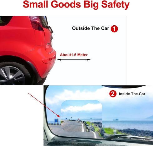 S SUNSBELL Blind Spot Mirror Car Rear View Mirror Wide Angle Lens Universal Fit HD Stick on Frameless Convex Wide Angle Rear View Mirror, Backup R...