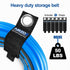 AIRZOE Heavy Duty Storage Cable Straps, 13-inch (6 Pack), Blue Wool, Lock Style...
