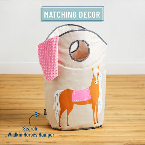 Wildkin Plush Baby Blanket – Soft & Cozy Comfort, Ideal for Toddlers, Travel & Daycare - Horses...