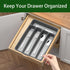 Silverware Organizer Utenisl Organizer Holder Kitchen Drawer Organizer Plastic Silverware Tray for Drawer Flatware Organizer 5 Compartment Black...