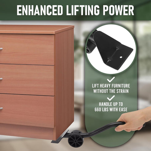 Heavy Duty Furniture Moving System with Lifter Tool and 4 Sliders - Easy Furniture Moving and Lifting Set - Safe for Hardwood Floors and Carpet - ...
