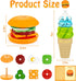 Bravmate Wooden Montessori Toys for 1 2 3 Years Old Kids, Realistic Burger & Ice Cream Toy, Stacking & Pretend Play for Little Chef, Preschool Pla...