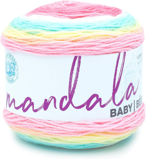 Lion Brand Yarn (1 Skein) Mandala Baby Yarn, Narnia, 1770 Foot (Pack of 1)...